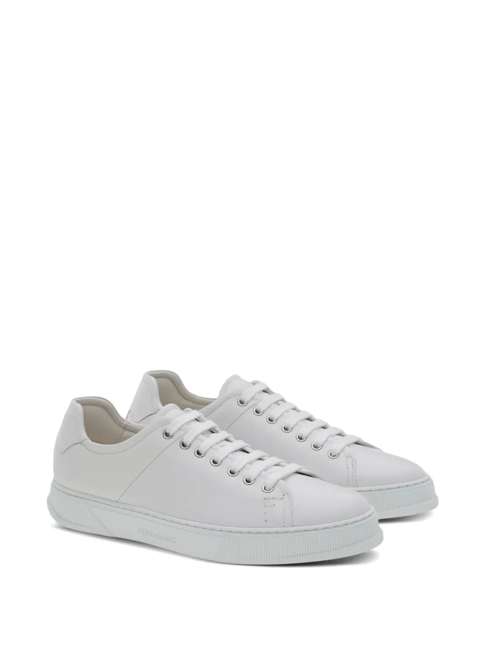 Ferragamo Lace-Up Leather Sneakers