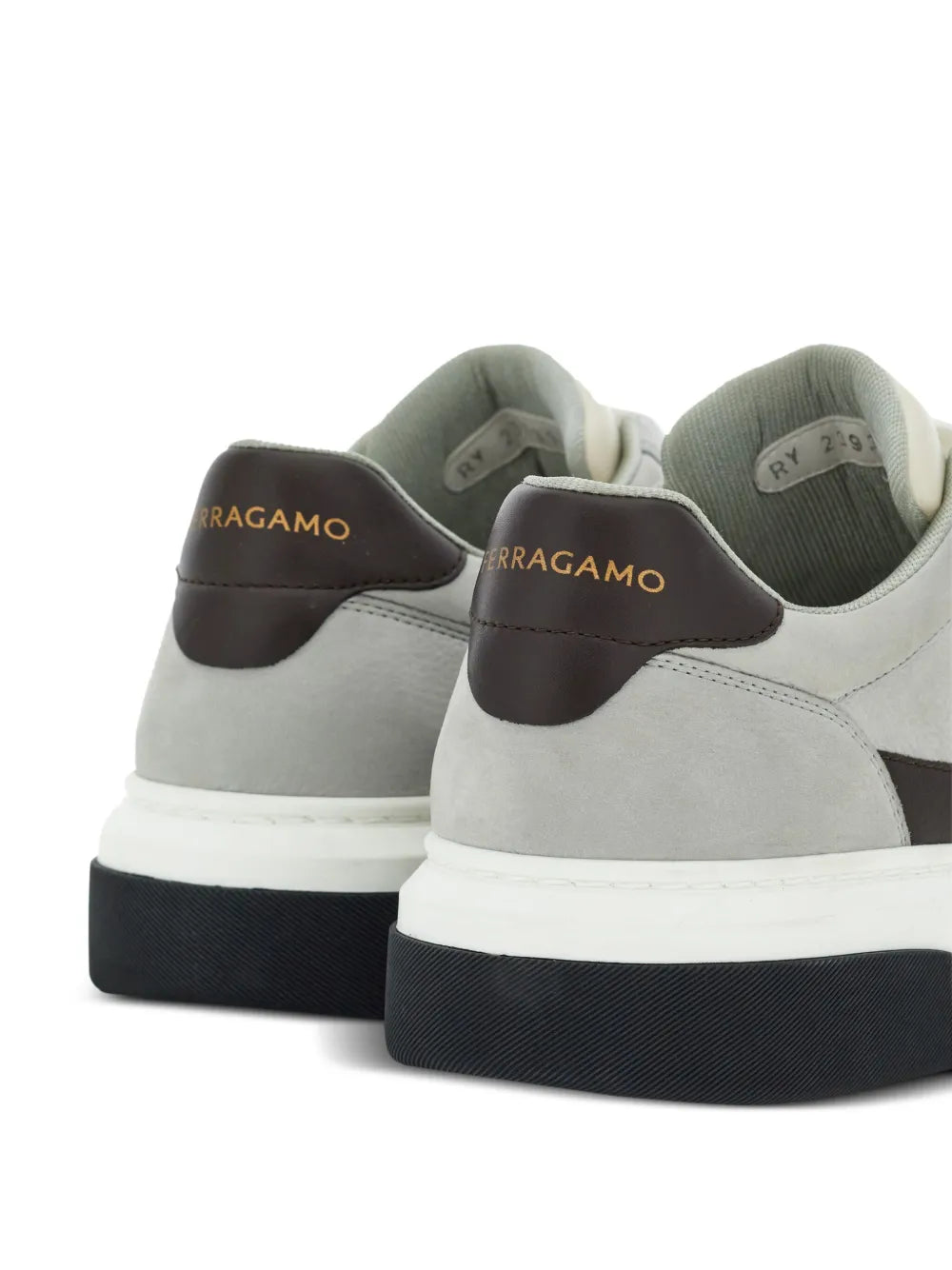 Ferragamo Gancini-Embroidered Leather Sneakers