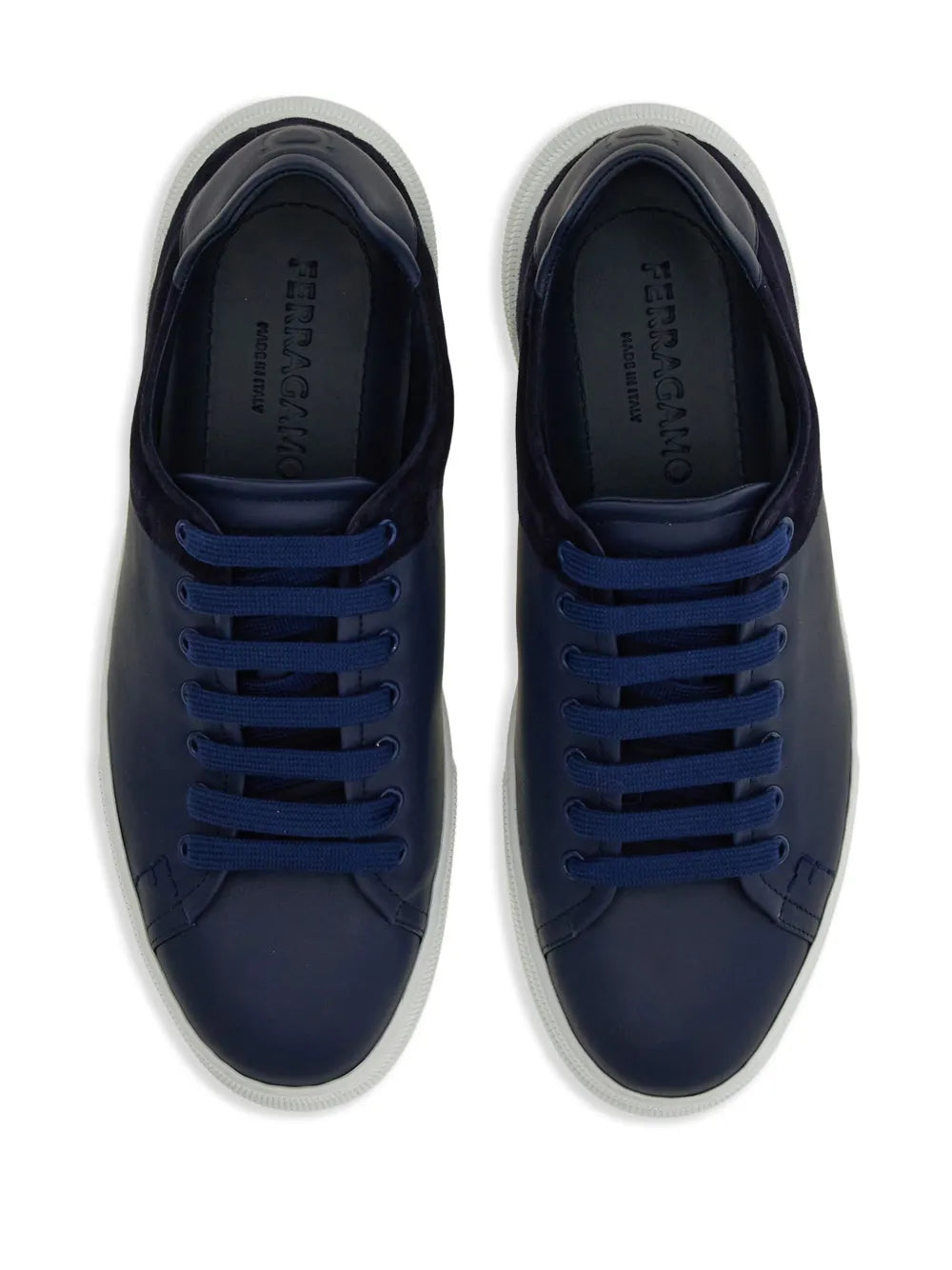 Ferragamo Lace-Up Leather Sneakers