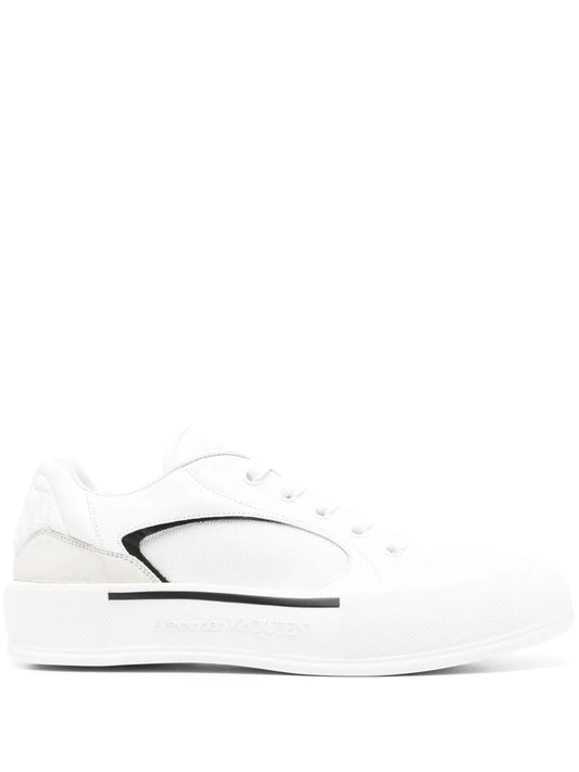 Alexander Mcqueen Skate Deck Plimsoll Leather Sneakers