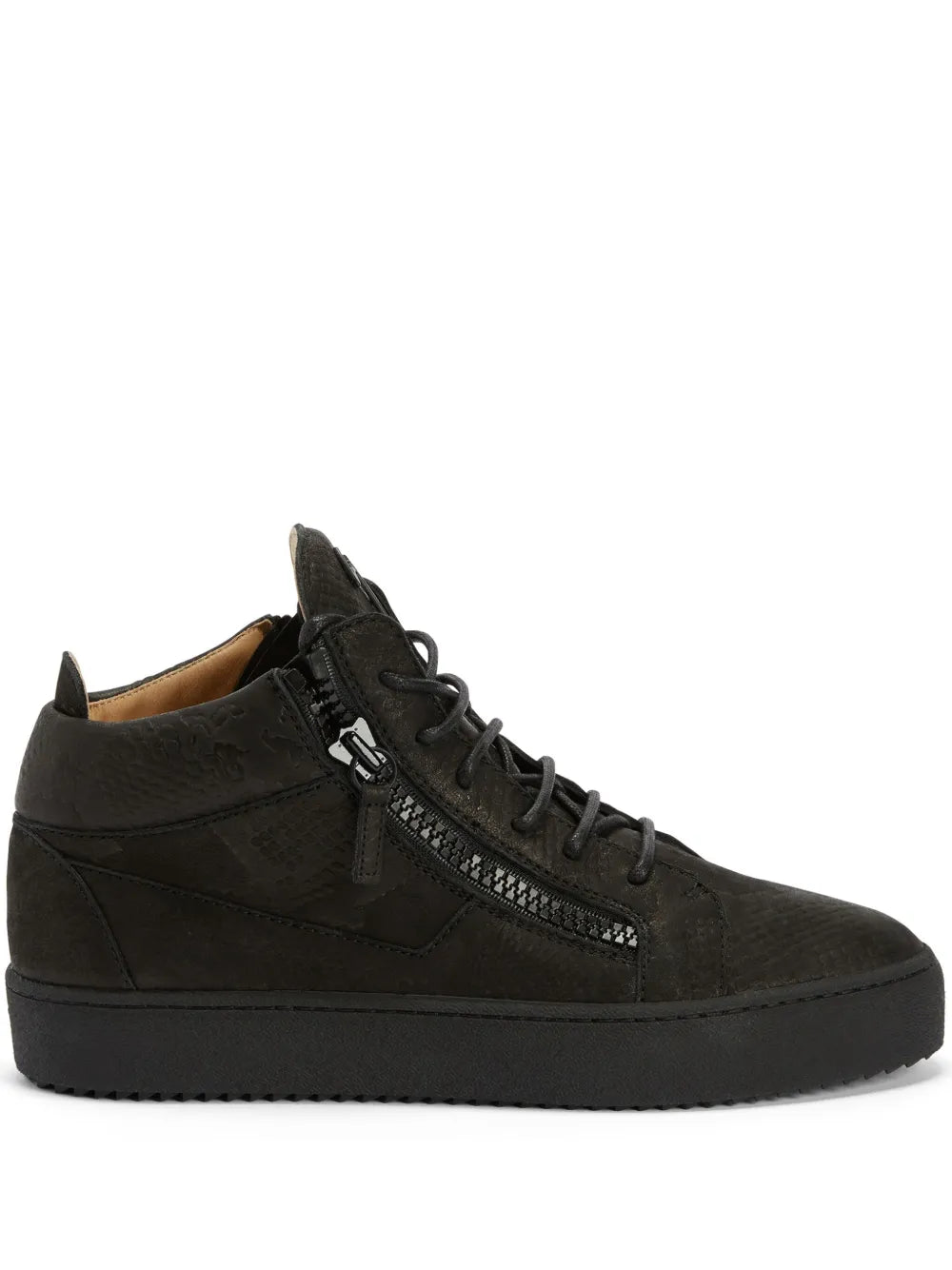 Giuseppe Zanotti Kriss Snakeskin-Effect Mid-Top Sneakers