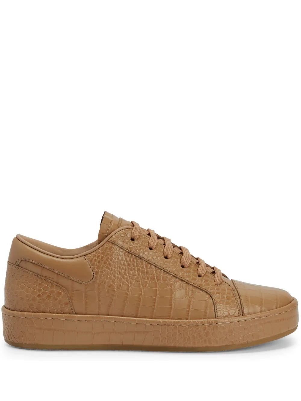 Giuseppe Zanotti Gz-City Crocodile-Embossed Lace-Up Low-Top Sneakers
