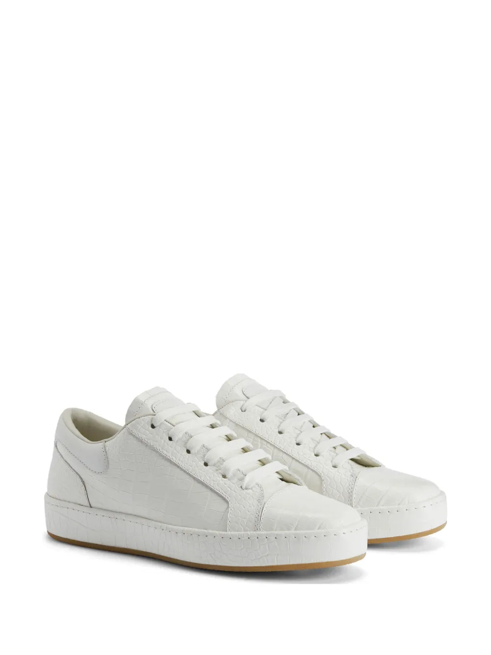 Giuseppe Zanotti Gz-City Crocodile-Embossed Lace-Up Low-Top Sneakers