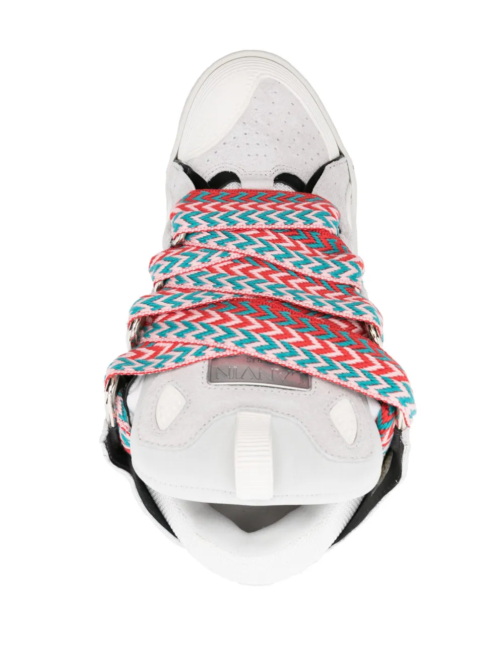 Lanvin Curb Panelled Suede Sneakers