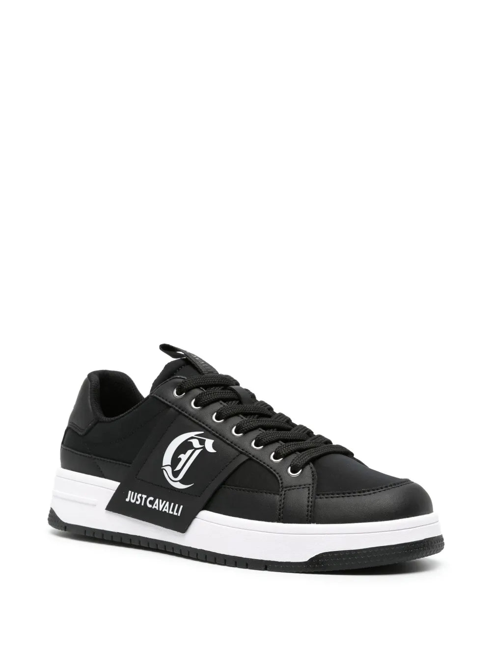 Just Cavalli Logo-Embossed Panelled Sneakers
