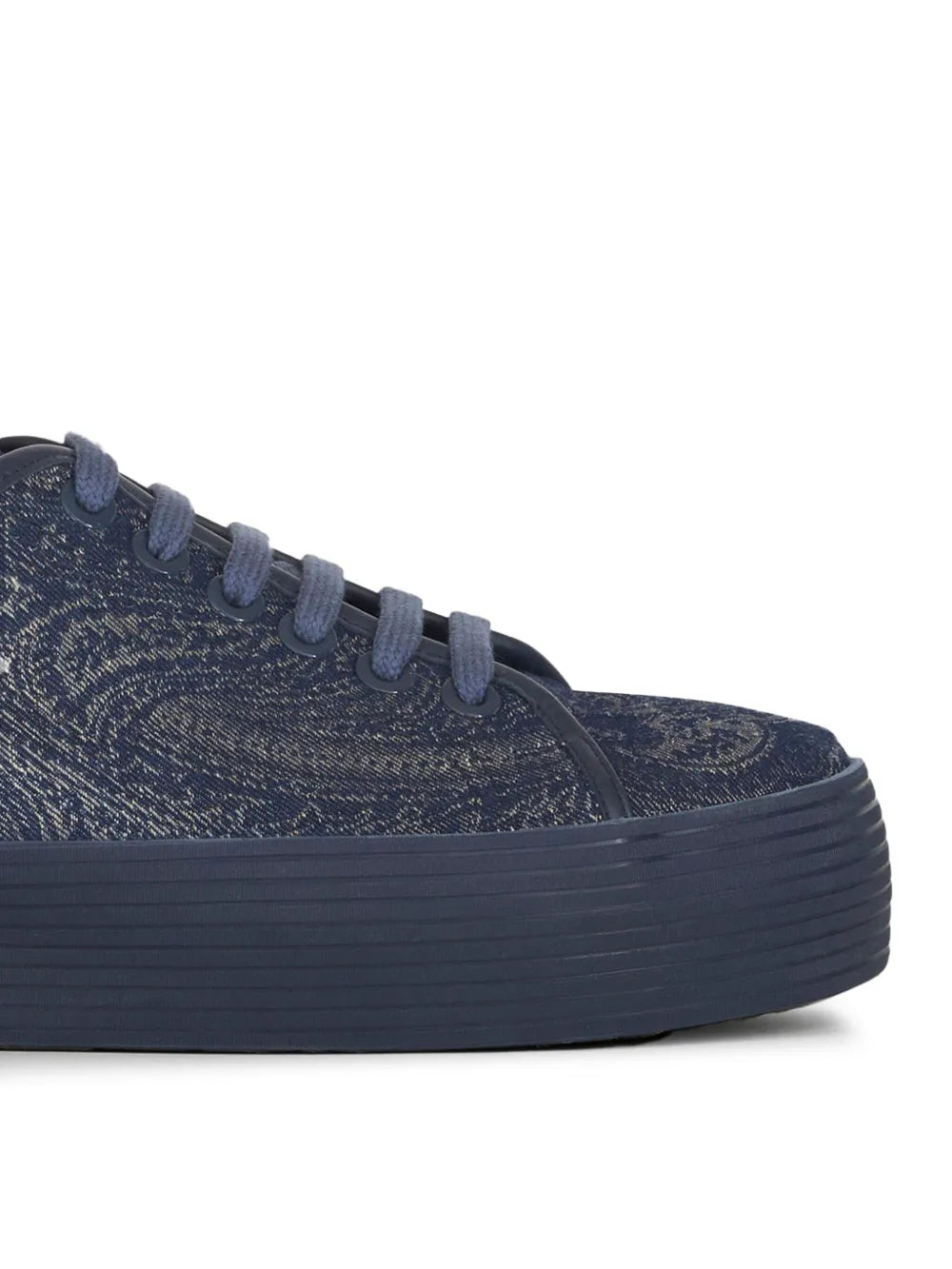 Etro Paisley-Print Denim Sneakers