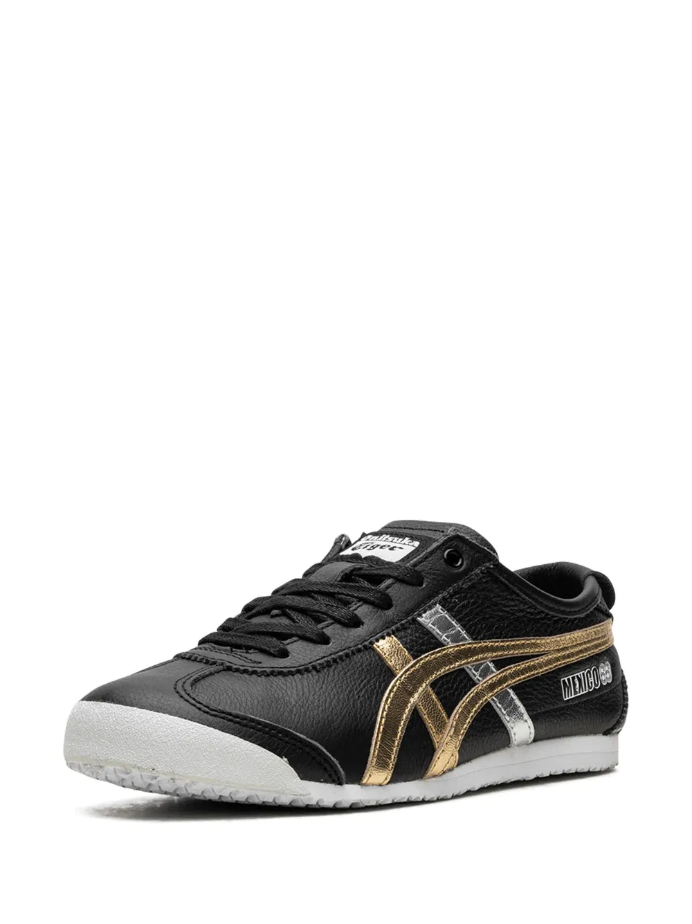 Onitsuka Tiger Mexico 66 Black Gold Silver Sneakers