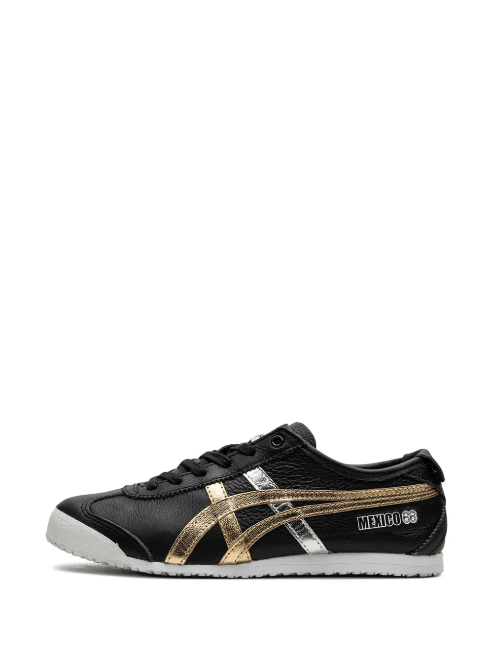 Onitsuka Tiger Mexico 66 Black Gold Silver Sneakers