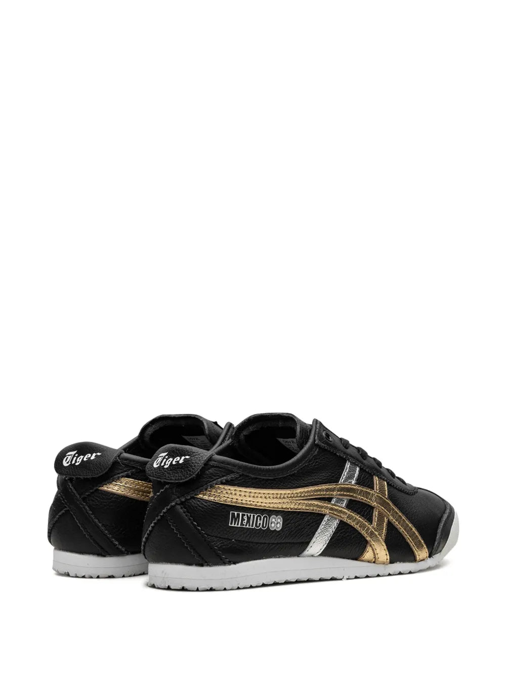 Onitsuka Tiger Mexico 66 Black Gold Silver Sneakers