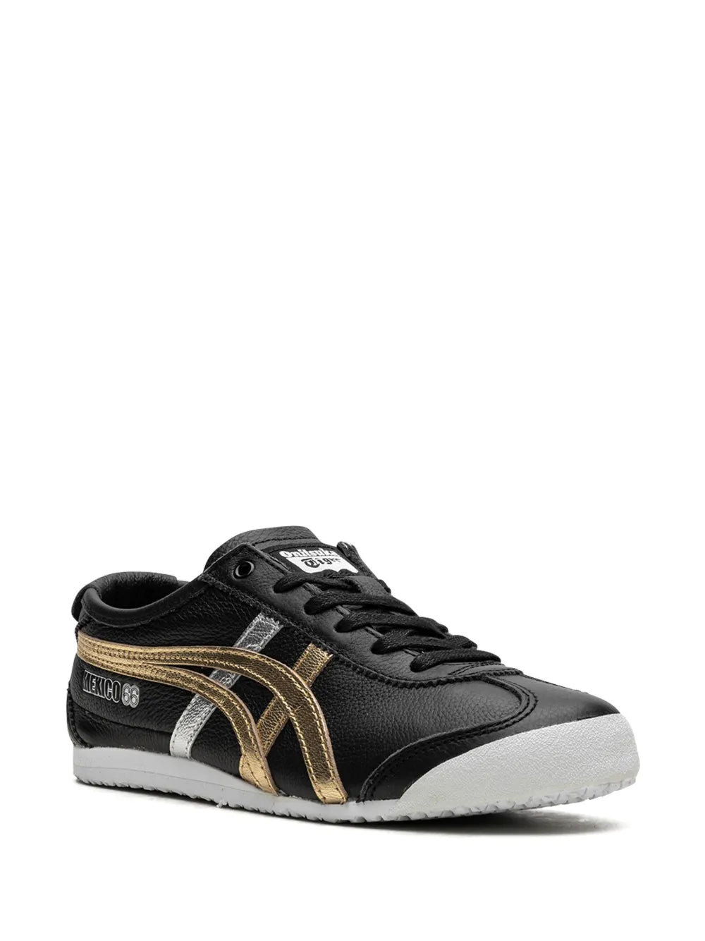 Onitsuka Tiger Mexico 66 Black Gold Silver Sneakers