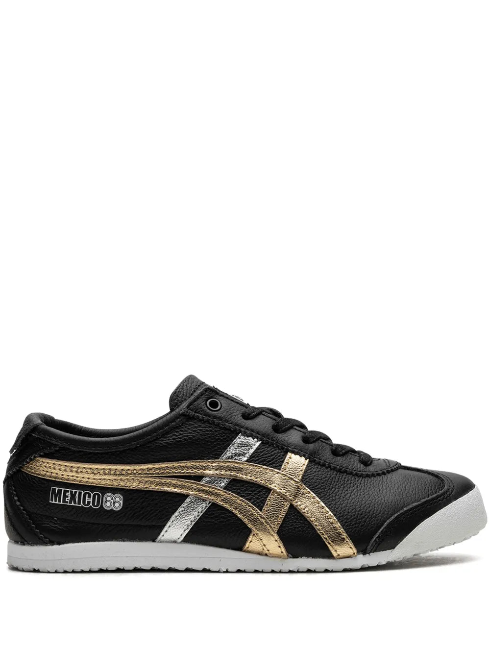 Onitsuka Tiger Mexico 66 Black Gold Silver Sneakers