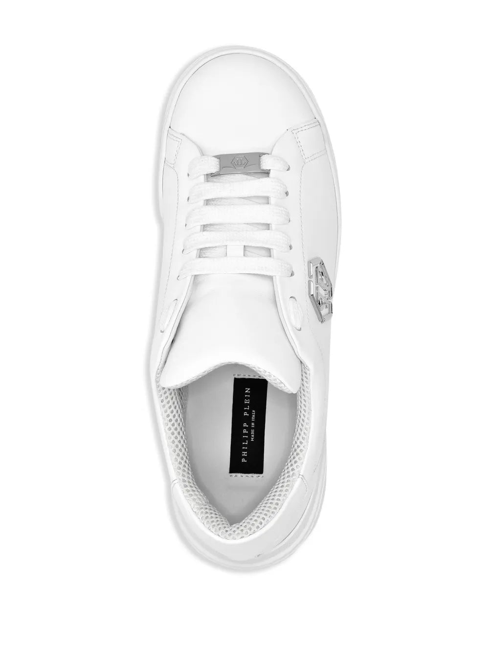 Philipp Plein Logo-Appliqu?Leather Sneakers