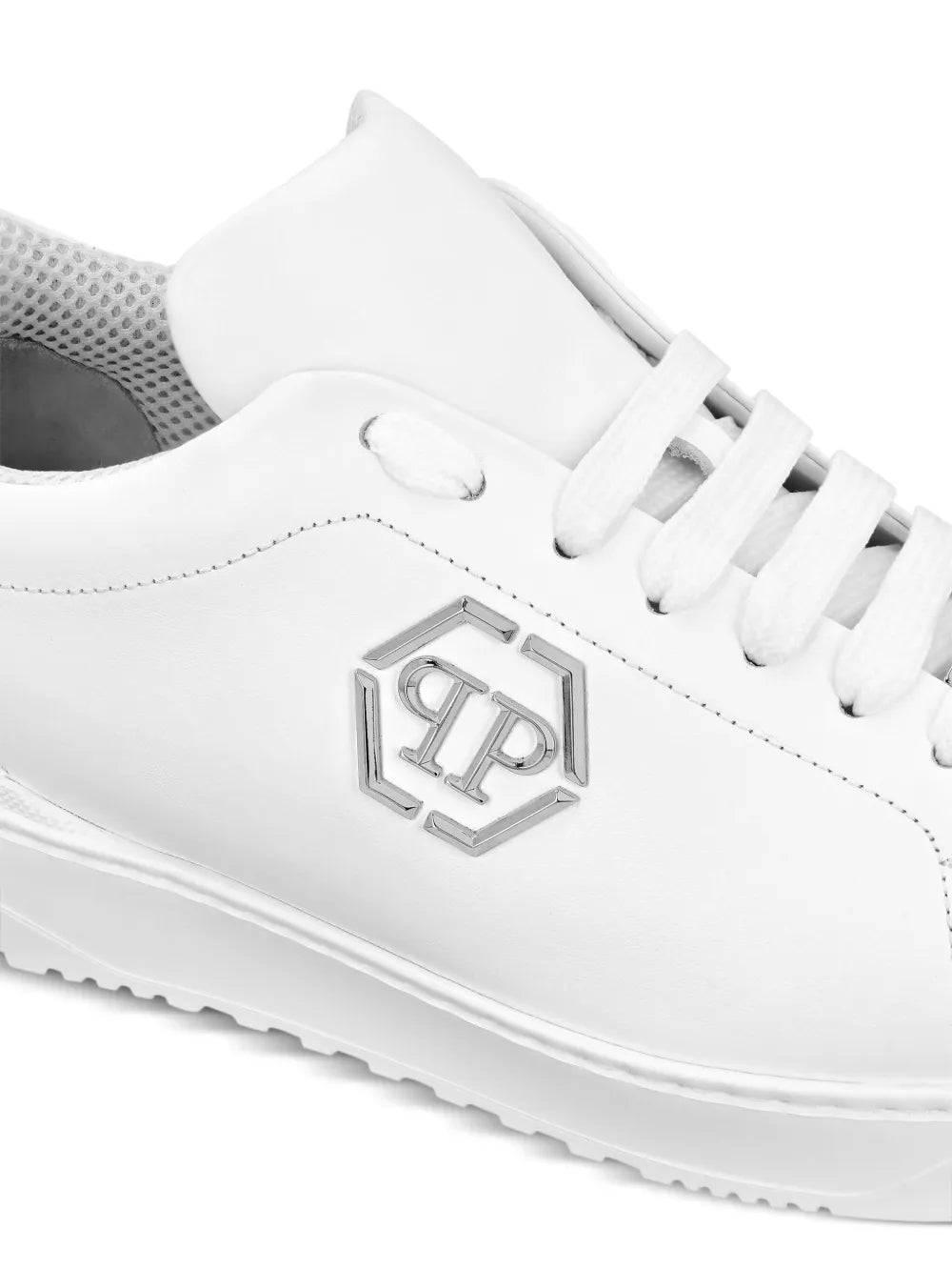 Philipp Plein Logo-Appliqu?Leather Sneakers