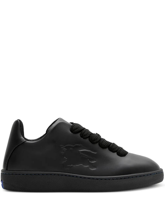Burberry Box Logo-Embossed Leather Sneakers