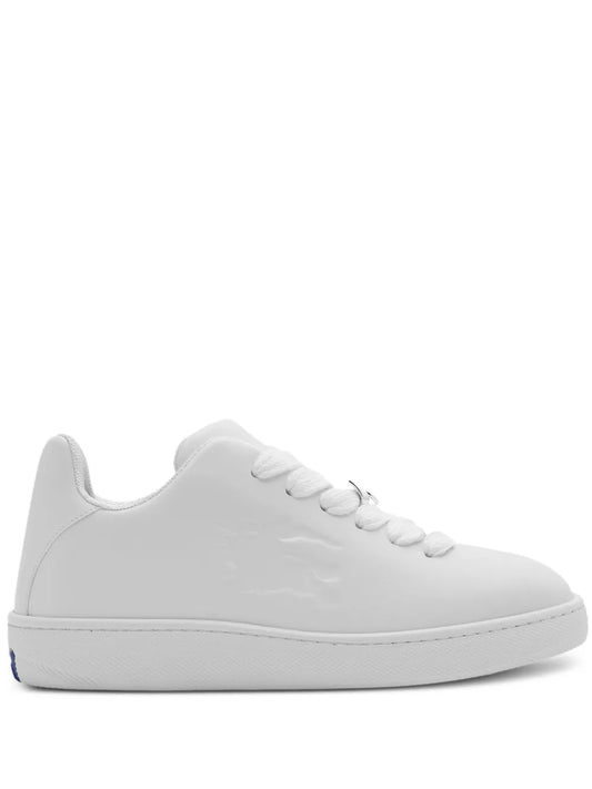Burberry Box Logo-Debossed Leather Sneakers