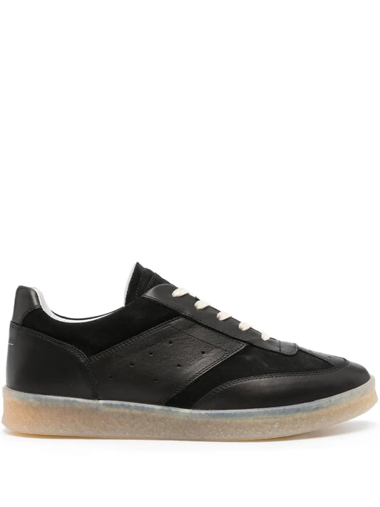 Mm6 Maison Margiela Lace-Up Leather Sneakers
