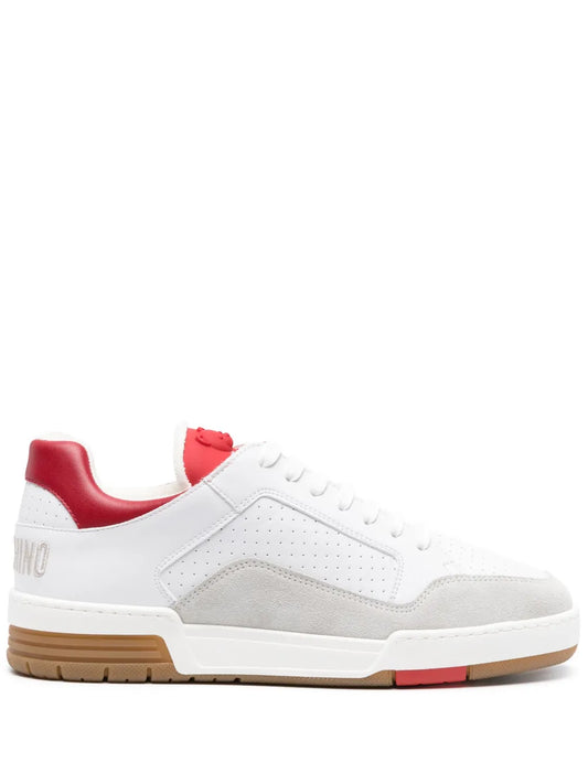 Moschino Embroidered-Logo Panelled Trainers