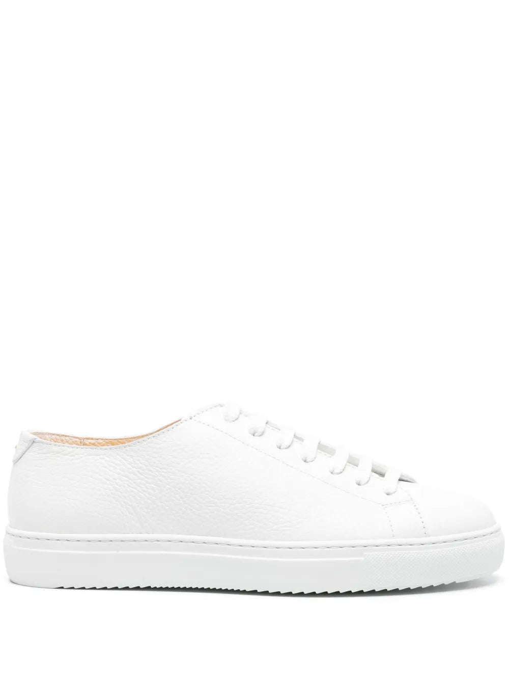 Doucal'S Grained Leather Lace-Up Sneakers