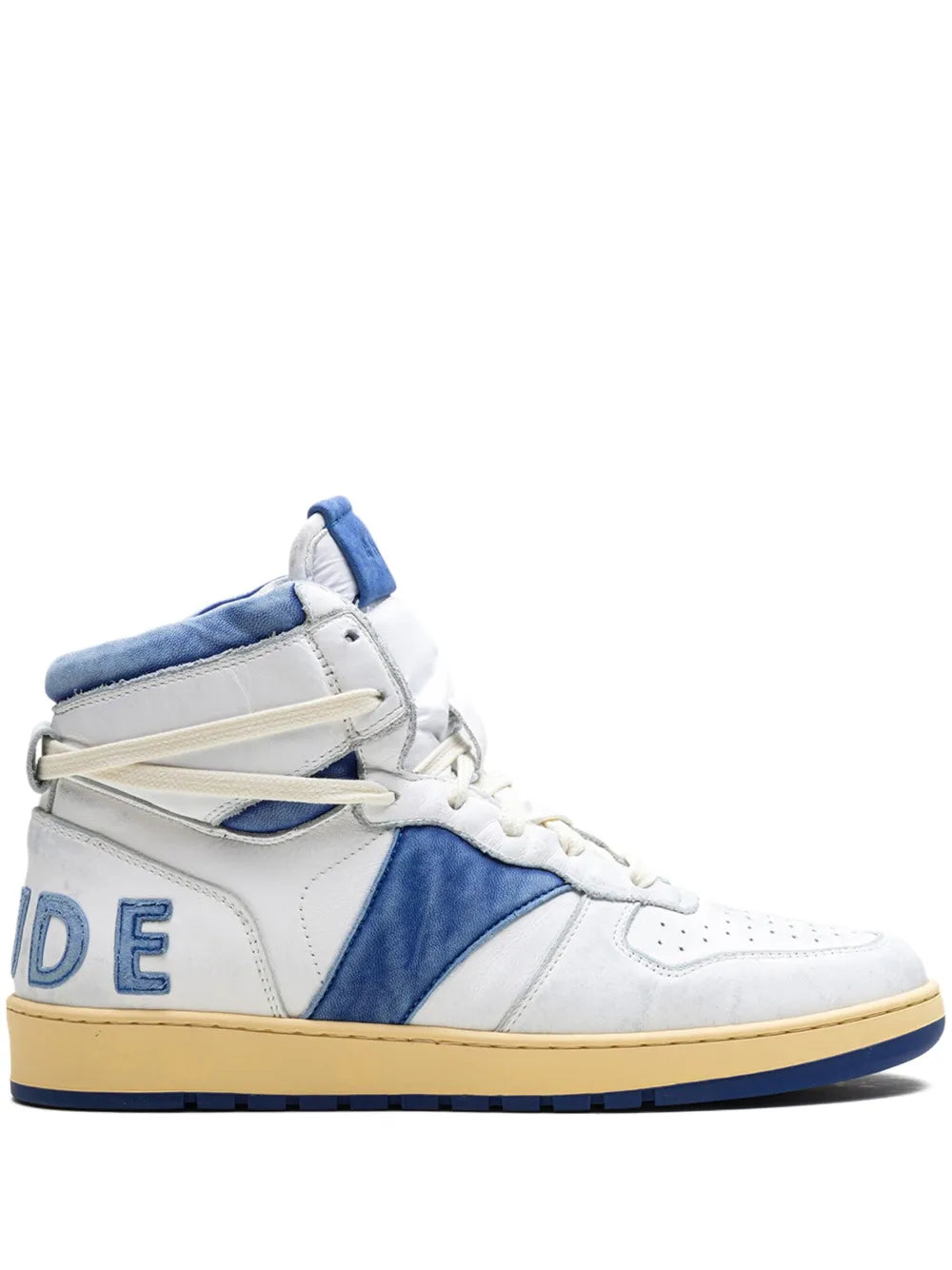Rhude Rhecess White/Royal Blue High-Top Sneakers