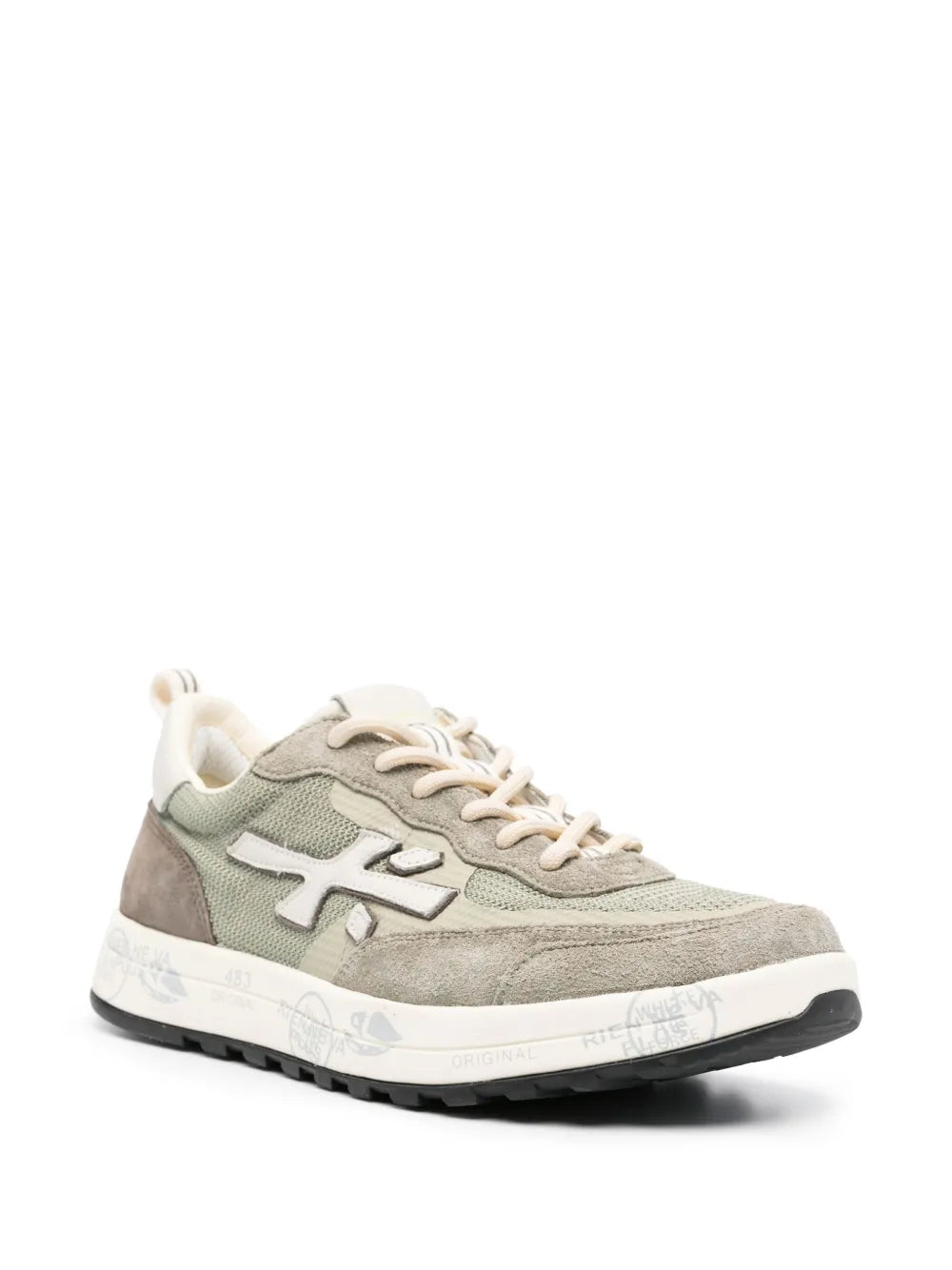 Premiata Logo-Appliqu?Low-Top Sneakers