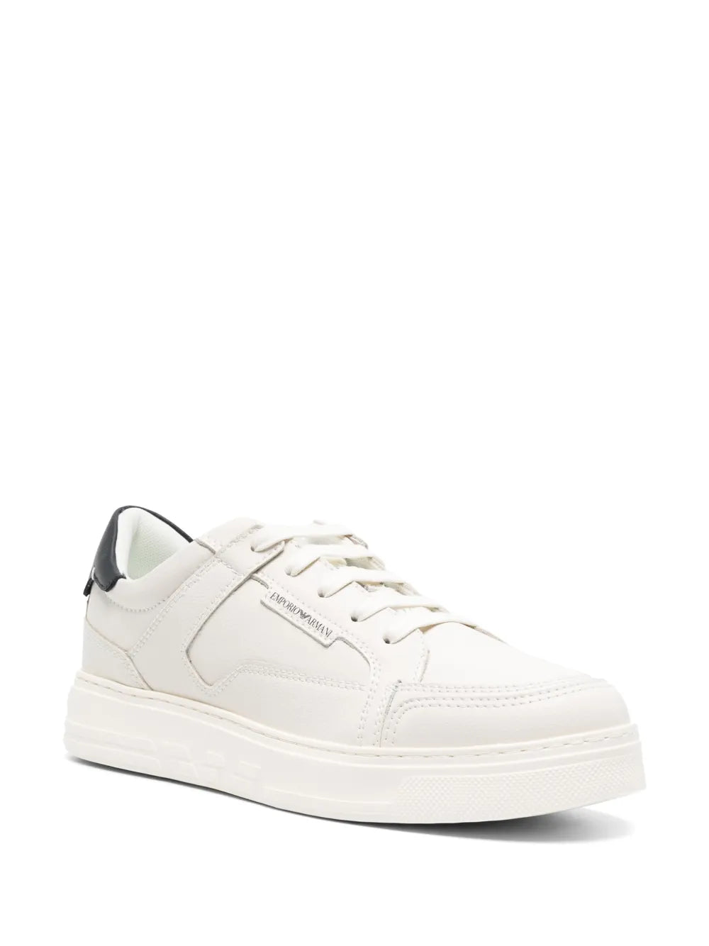 Emporio Armani Lace-Up Leather Sneakers