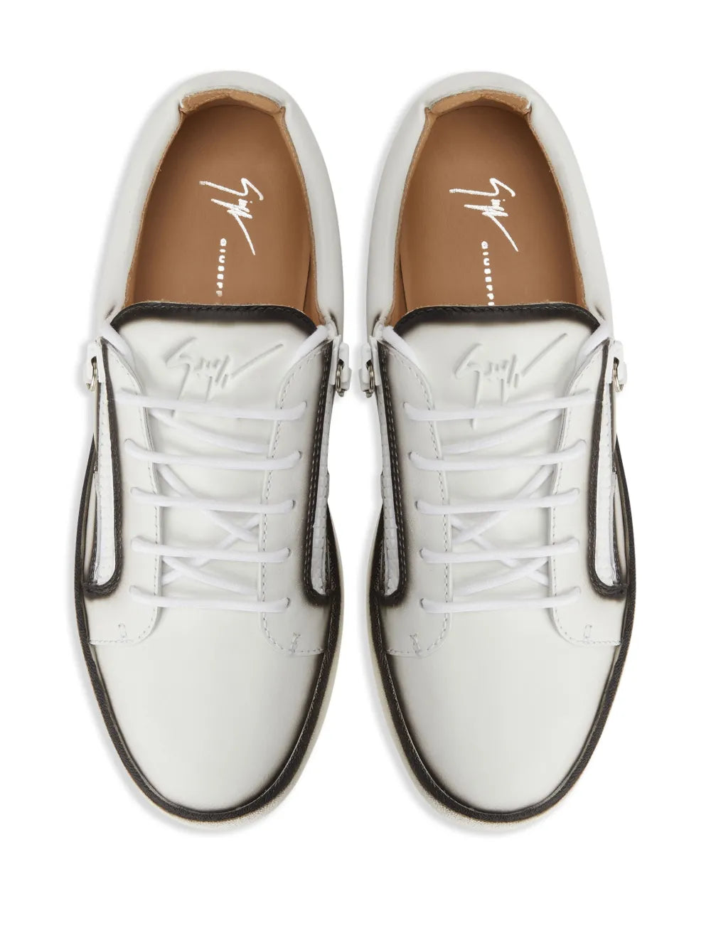 Giuseppe Zanotti Frankie Seam-Detail Double-Zip Low-Top Sneakers
