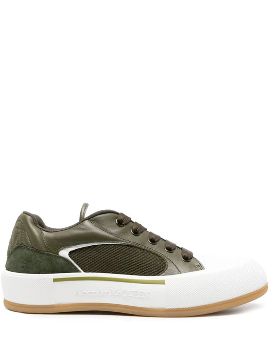 Alexander Mcqueen Deck Plimsoll Leather Sneakers