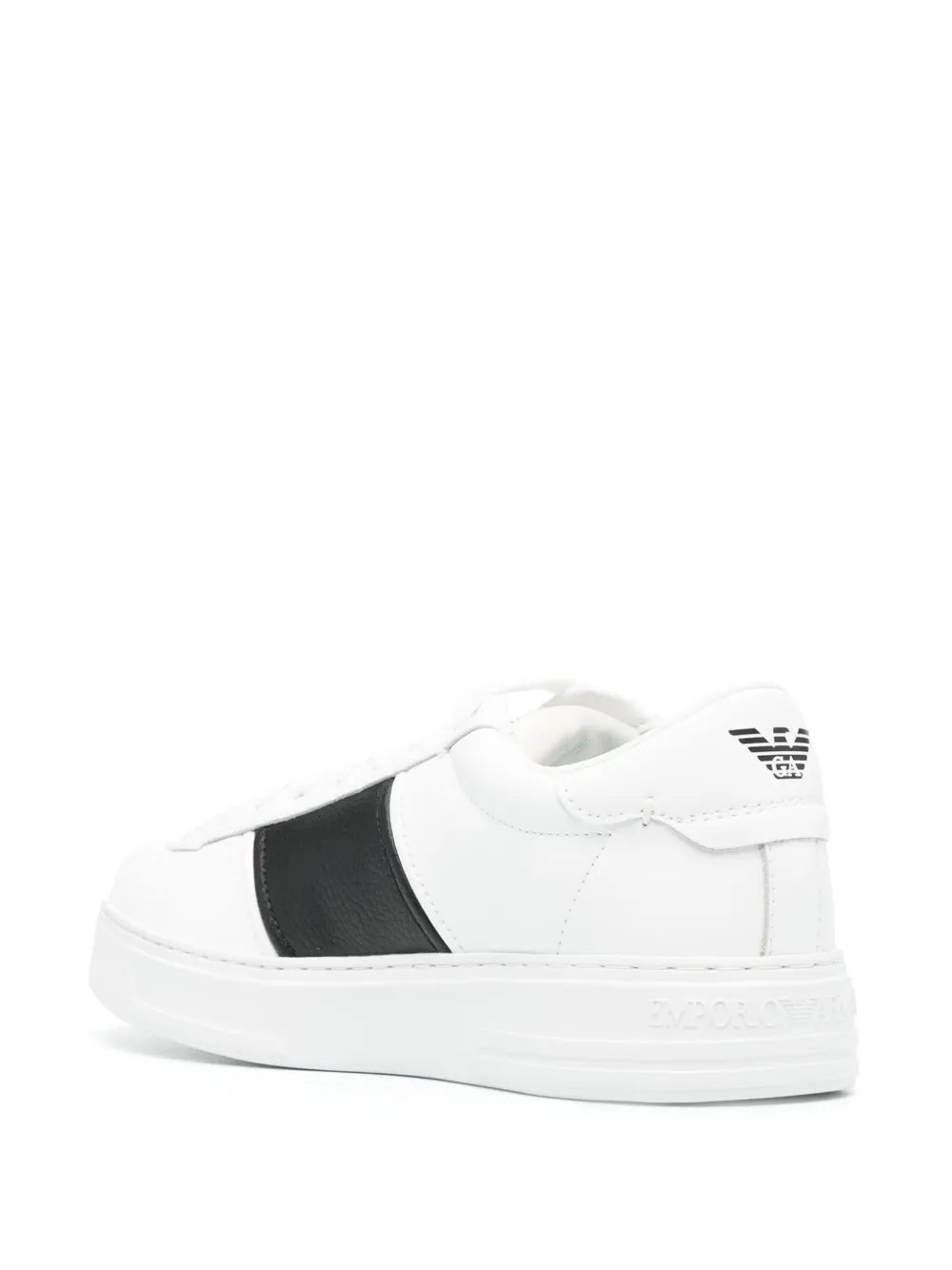 Emporio Armani Logo-Printed Leather Sneakers