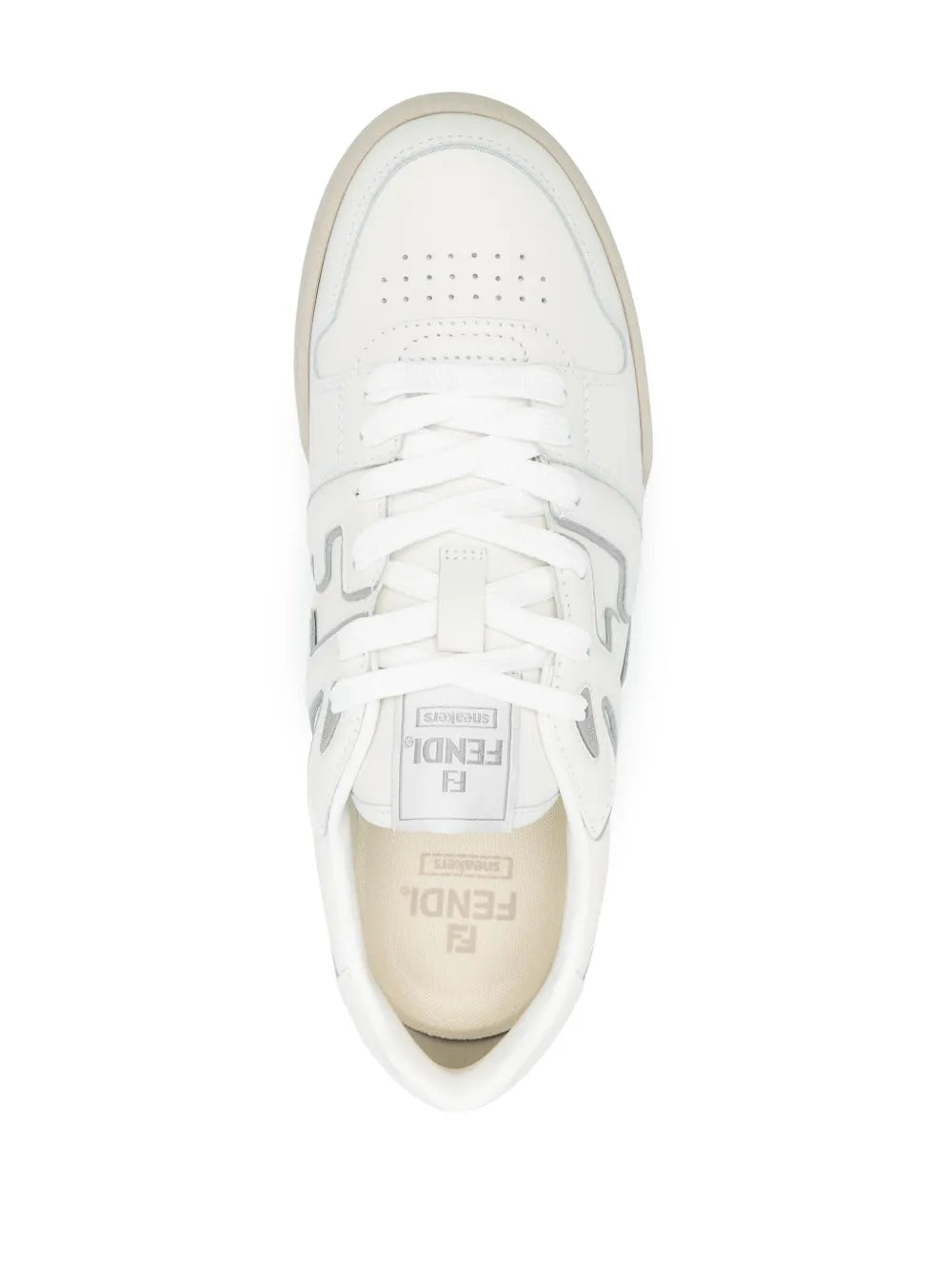 Fendi Match Ff-Appliqu Leather Sneakers