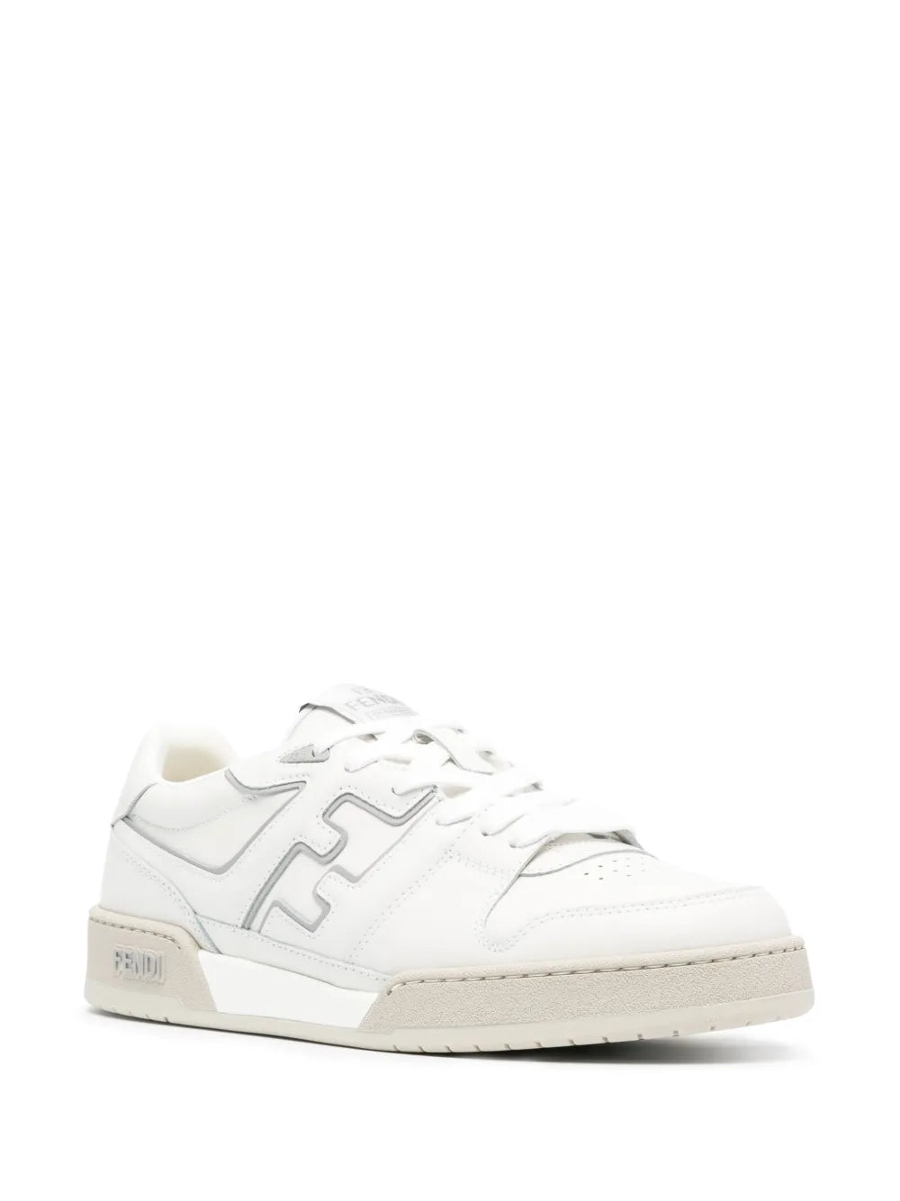 Fendi Match Ff-Appliqu Leather Sneakers