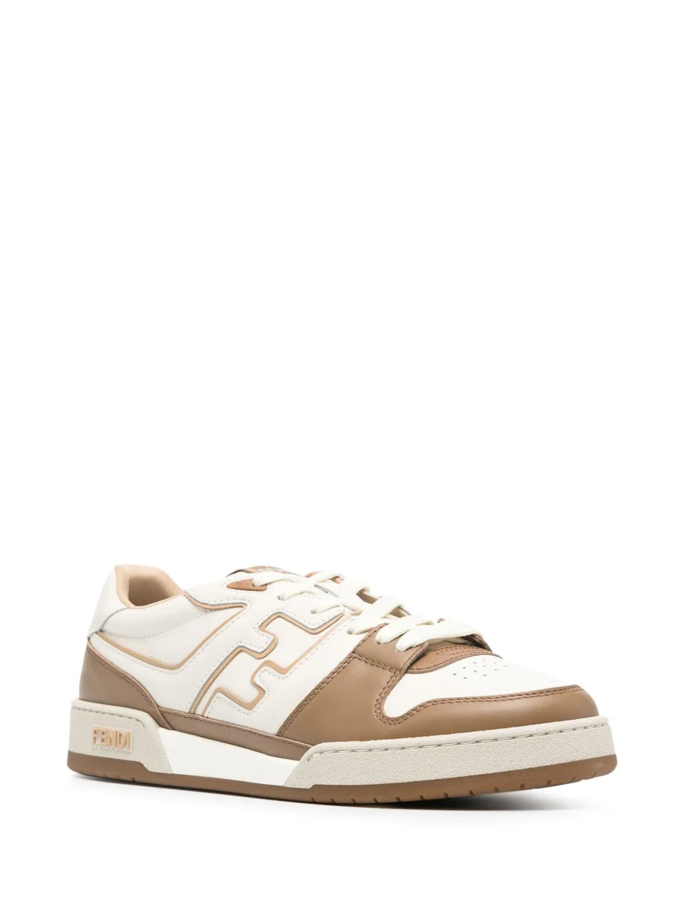 Fendi Match Ff-Appliqu Leather Sneakers
