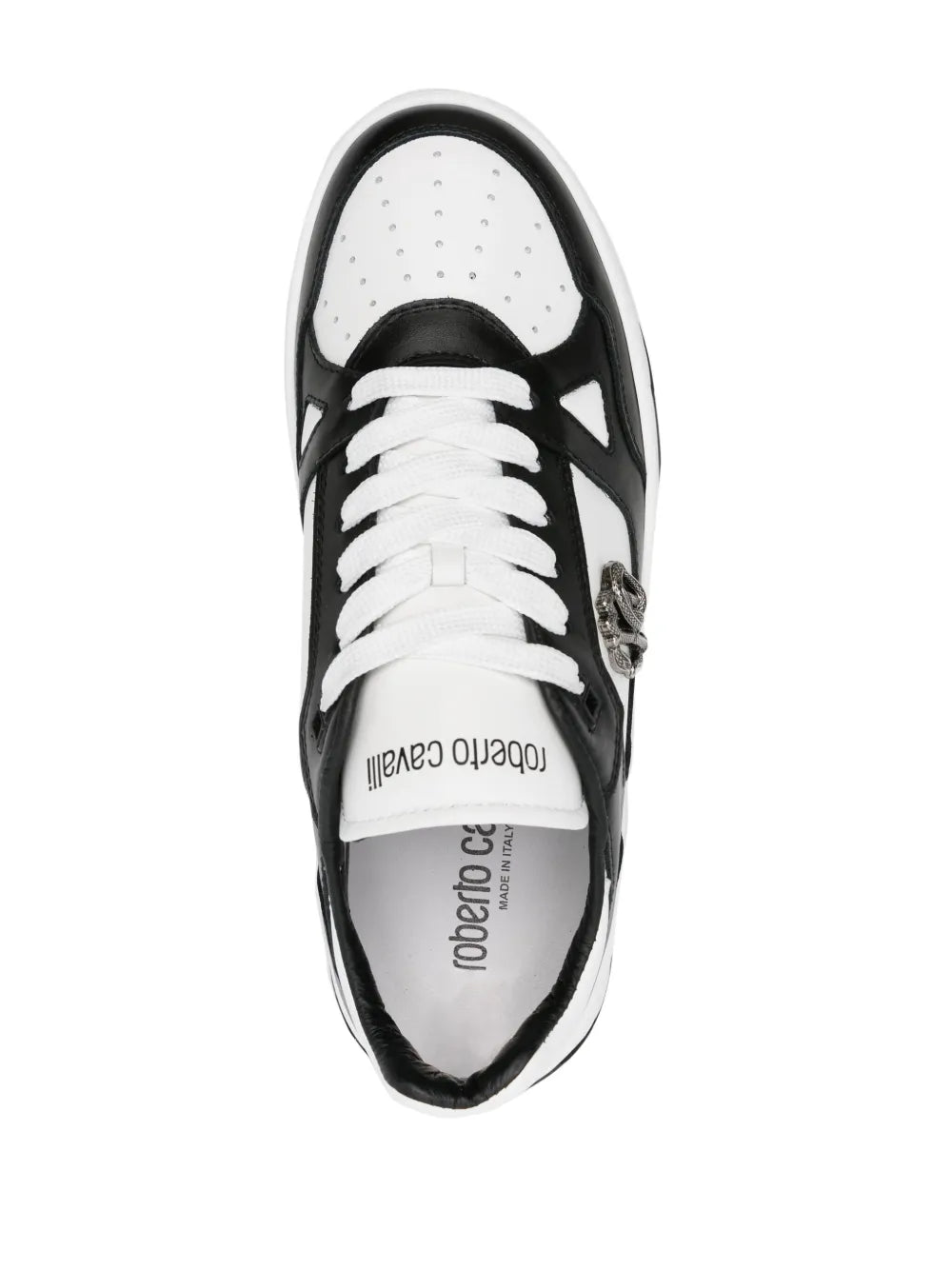 Roberto Cavalli Rc-Plaque Leather Sneakers