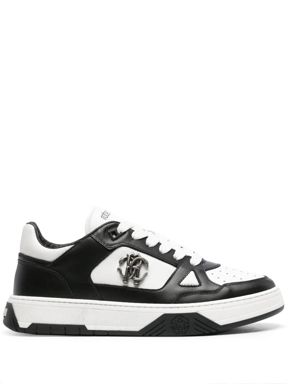 Roberto Cavalli Rc-Plaque Leather Sneakers