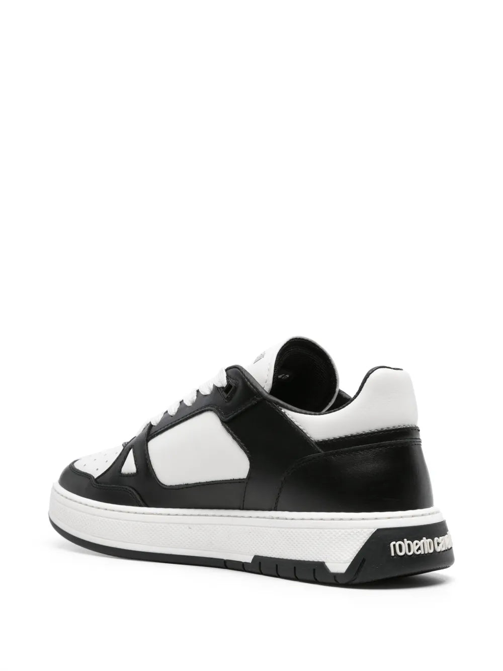 Roberto Cavalli Rc-Plaque Leather Sneakers