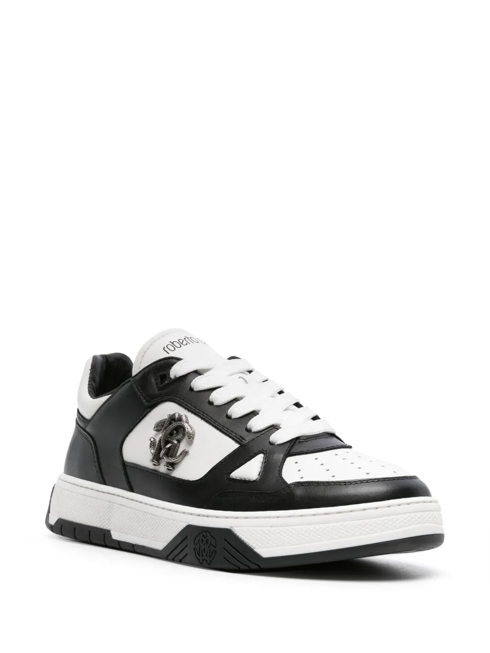 Roberto Cavalli Rc-Plaque Leather Sneakers