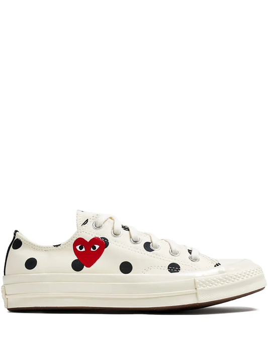 Comme Des Gar ns Play X Converse Chuck Taylor 70 Polka-Dot Heart Sneakers