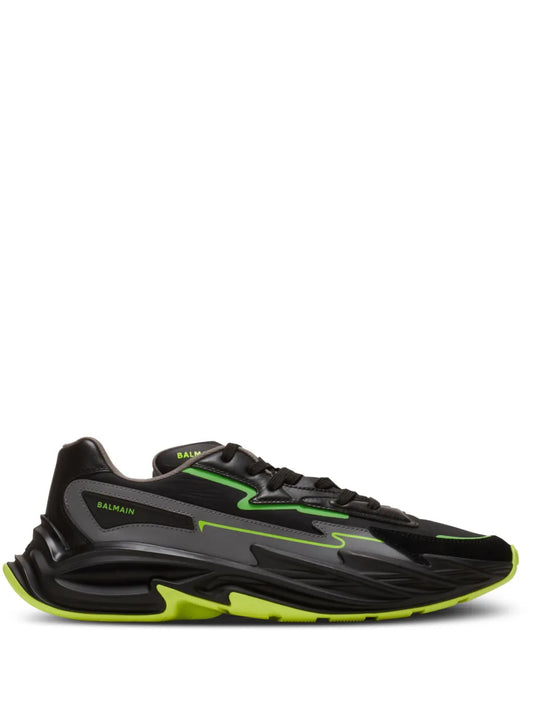 Balmain Run-Row Leather Sneakers