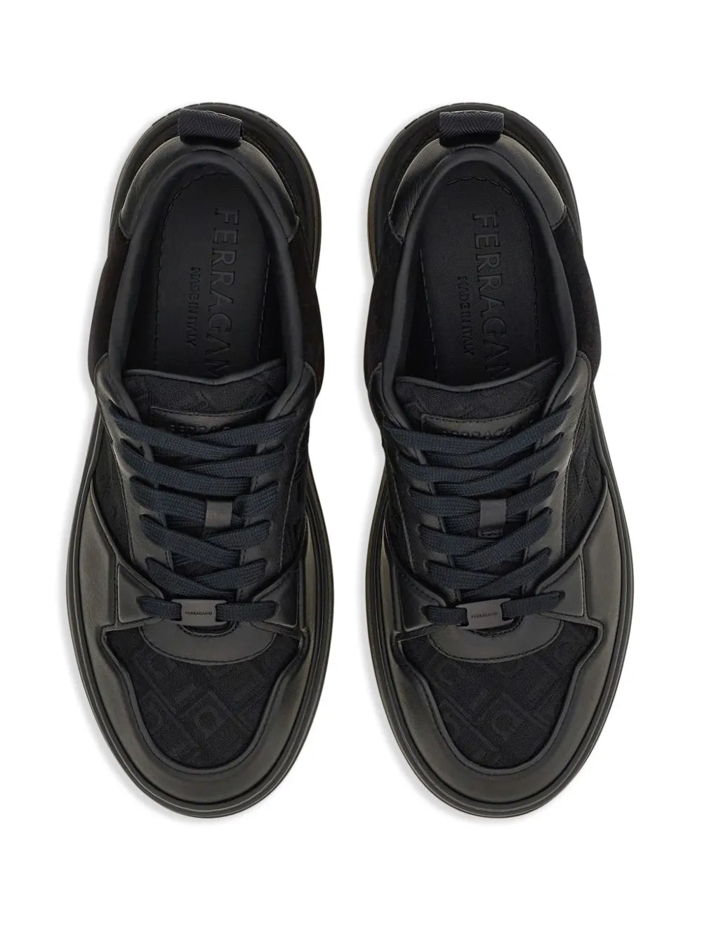 Ferragamo Panelled Leather Sneakers