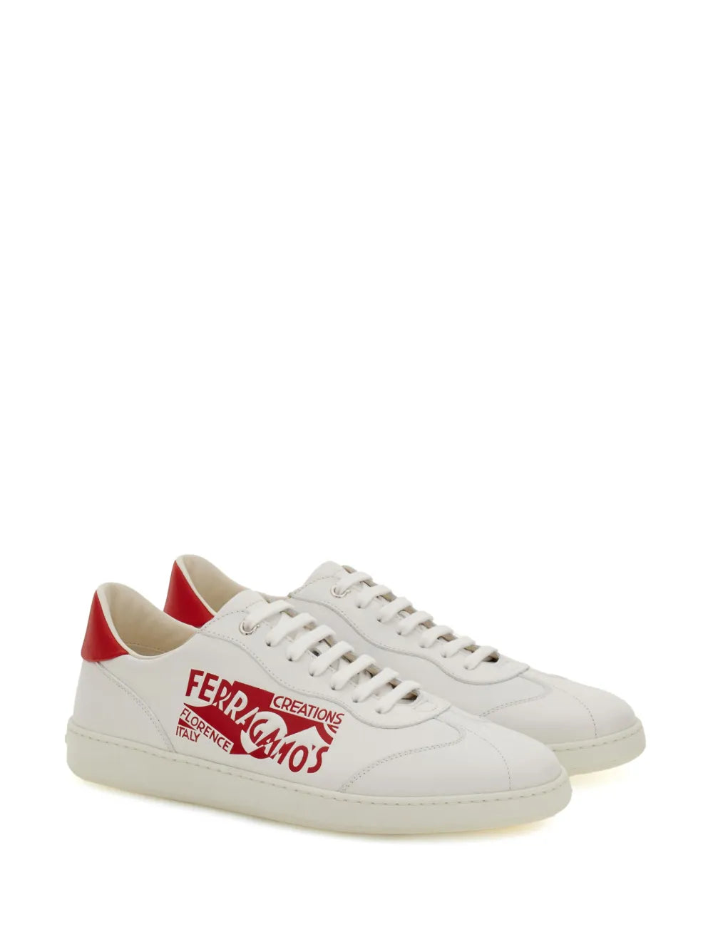 Ferragamo Venna-Logo Leather Sneakers