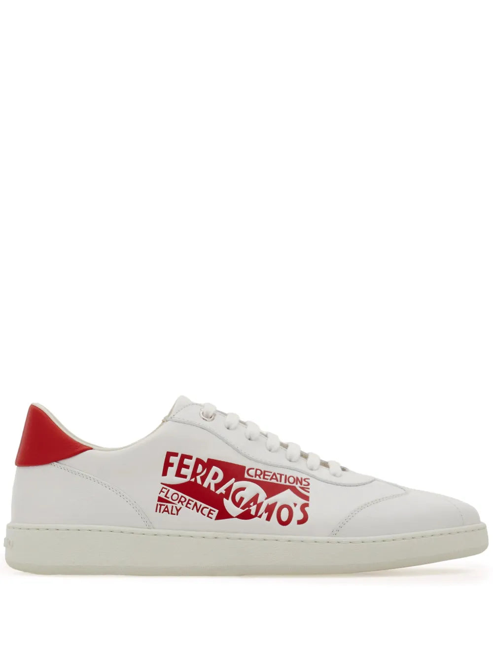 Ferragamo Venna-Logo Leather Sneakers