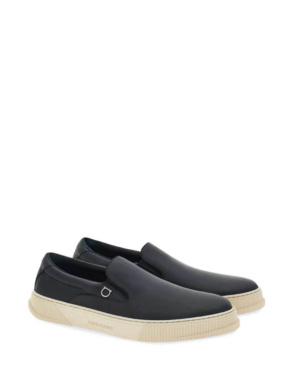Ferragamo Gancini-Plaque Leather Sneakers