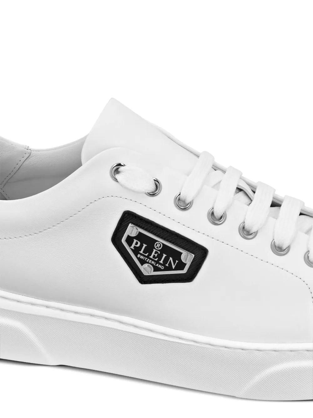 Philipp Plein Logo-Plaque Leather Sneakers