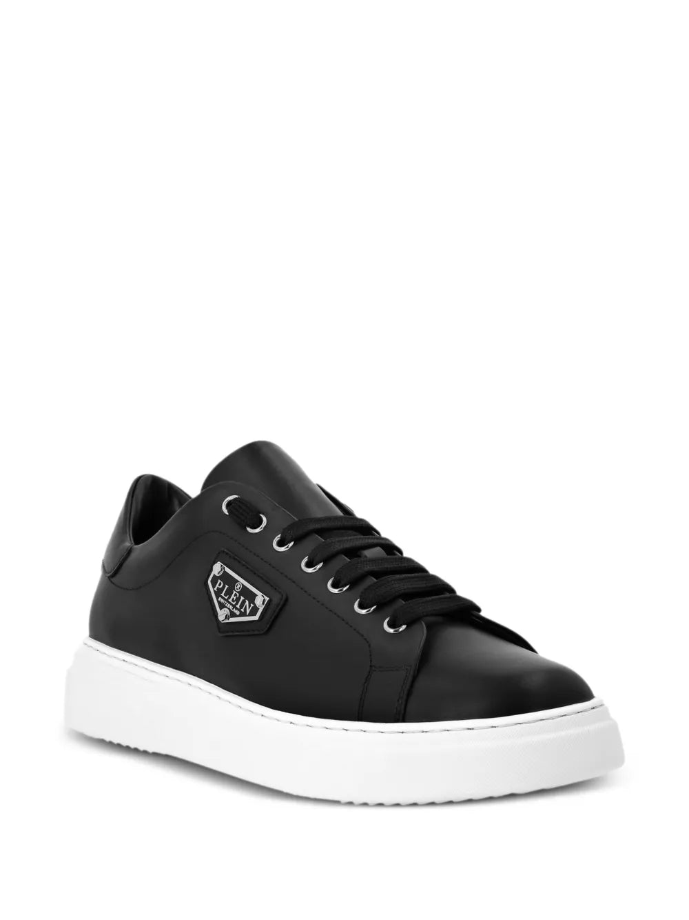 Philipp Plein Logo-Plaque Leather Sneakers