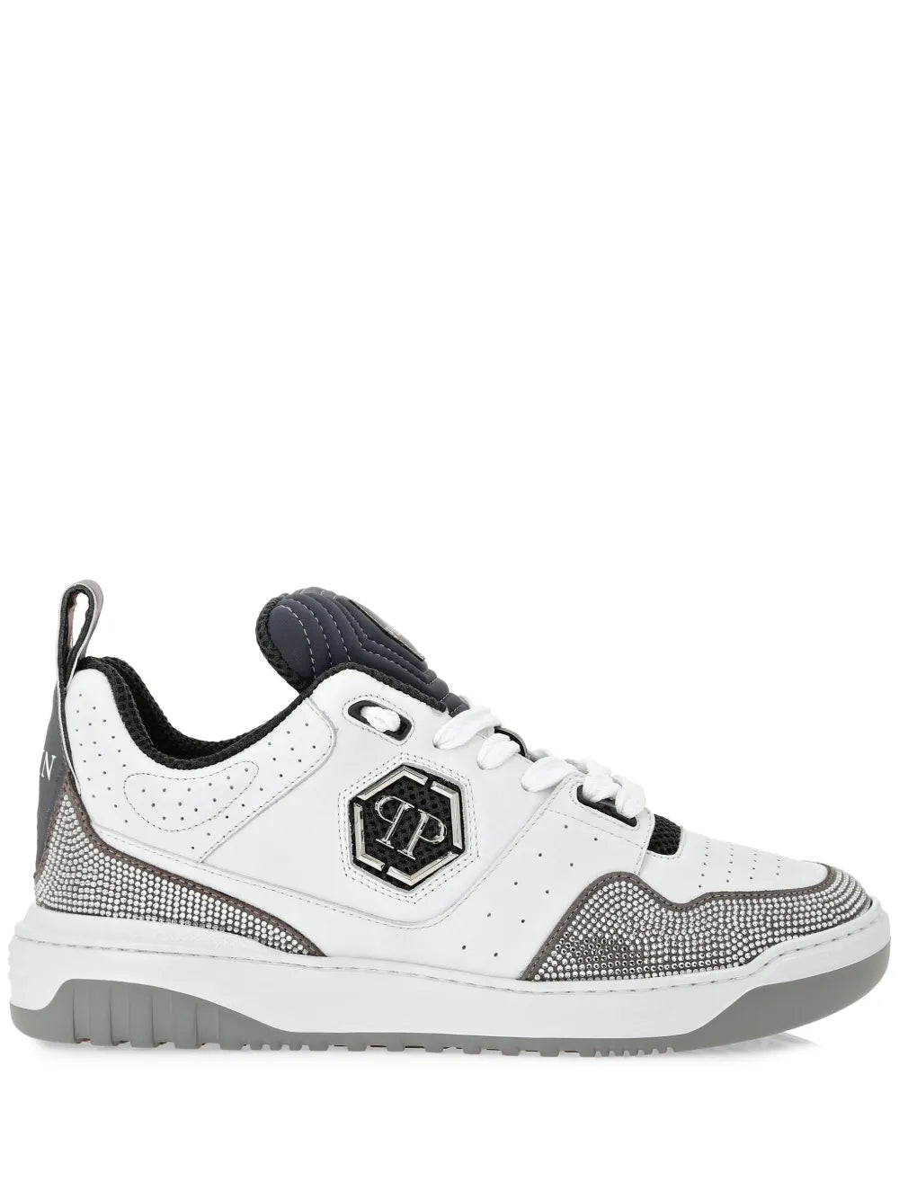 Philipp Plein Hexagon Crystal Low-Top Sneakers