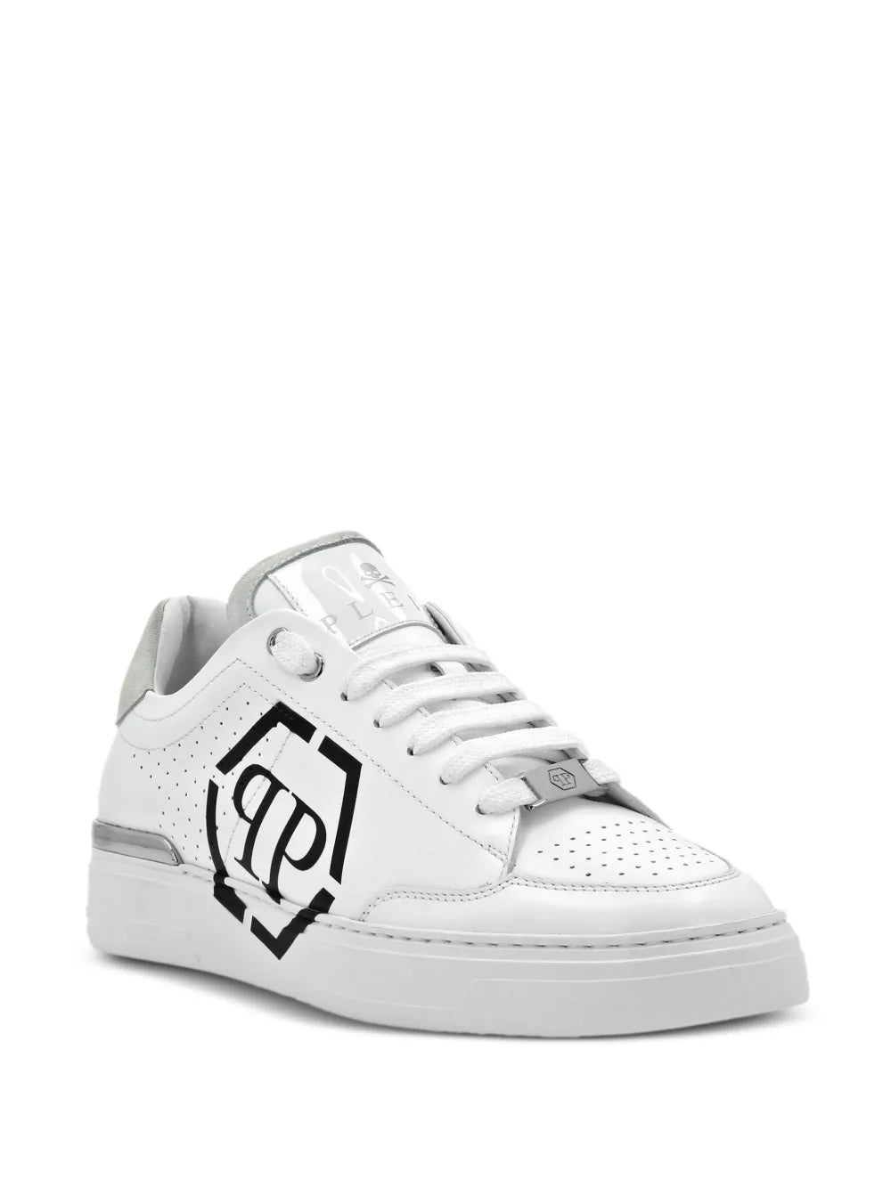 Philipp Plein Hexagon Leather Sneakers