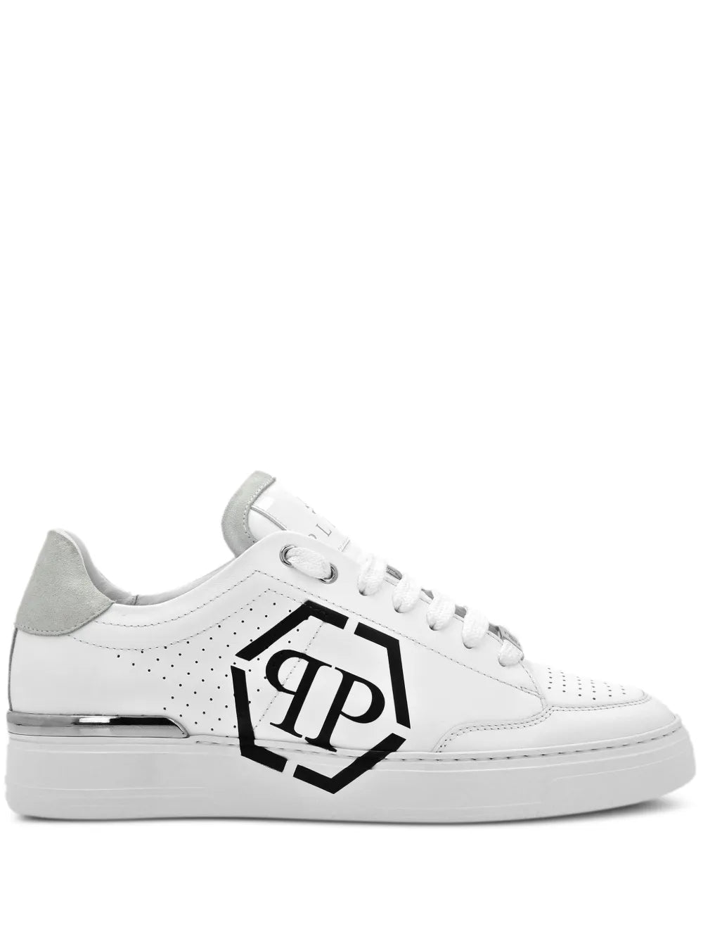 Philipp Plein Hexagon Leather Sneakers