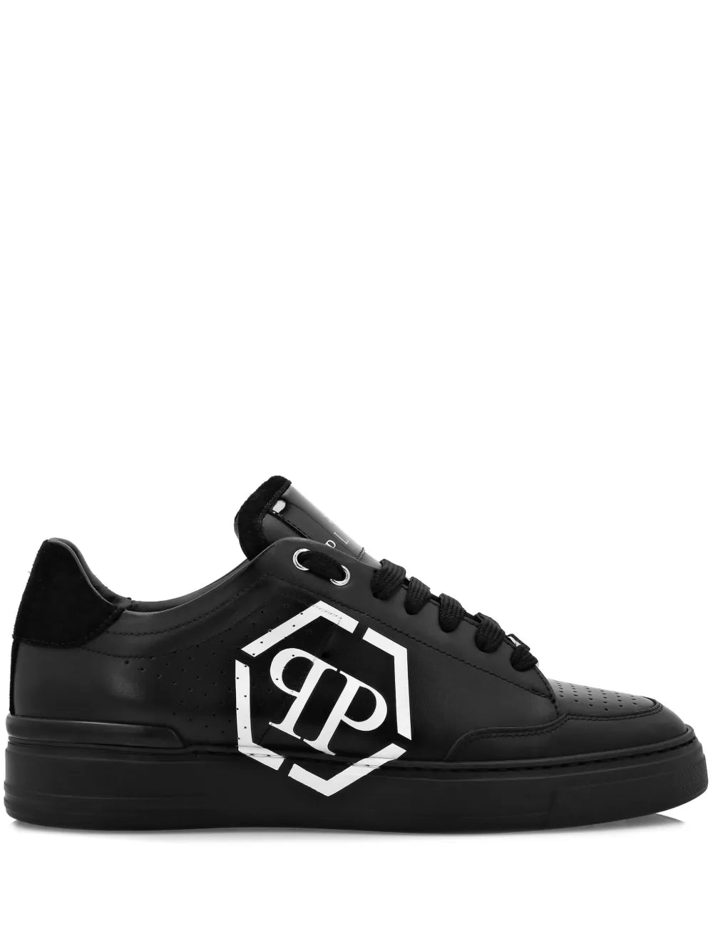 Philipp Plein Hexagon Leather Sneakers