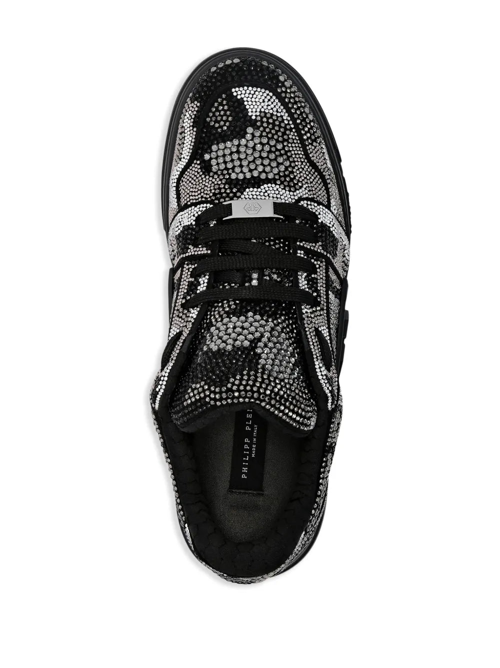 Philipp Plein Crystal Royal Street Embossed-Logo Sneakers