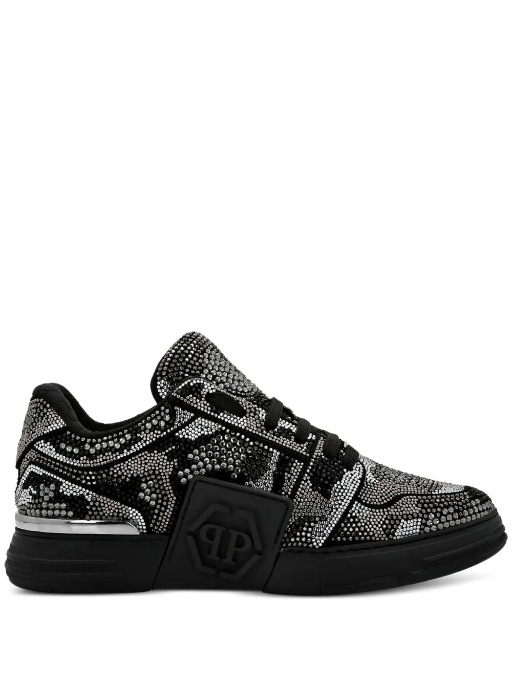 Philipp Plein Crystal Royal Street Embossed-Logo Sneakers