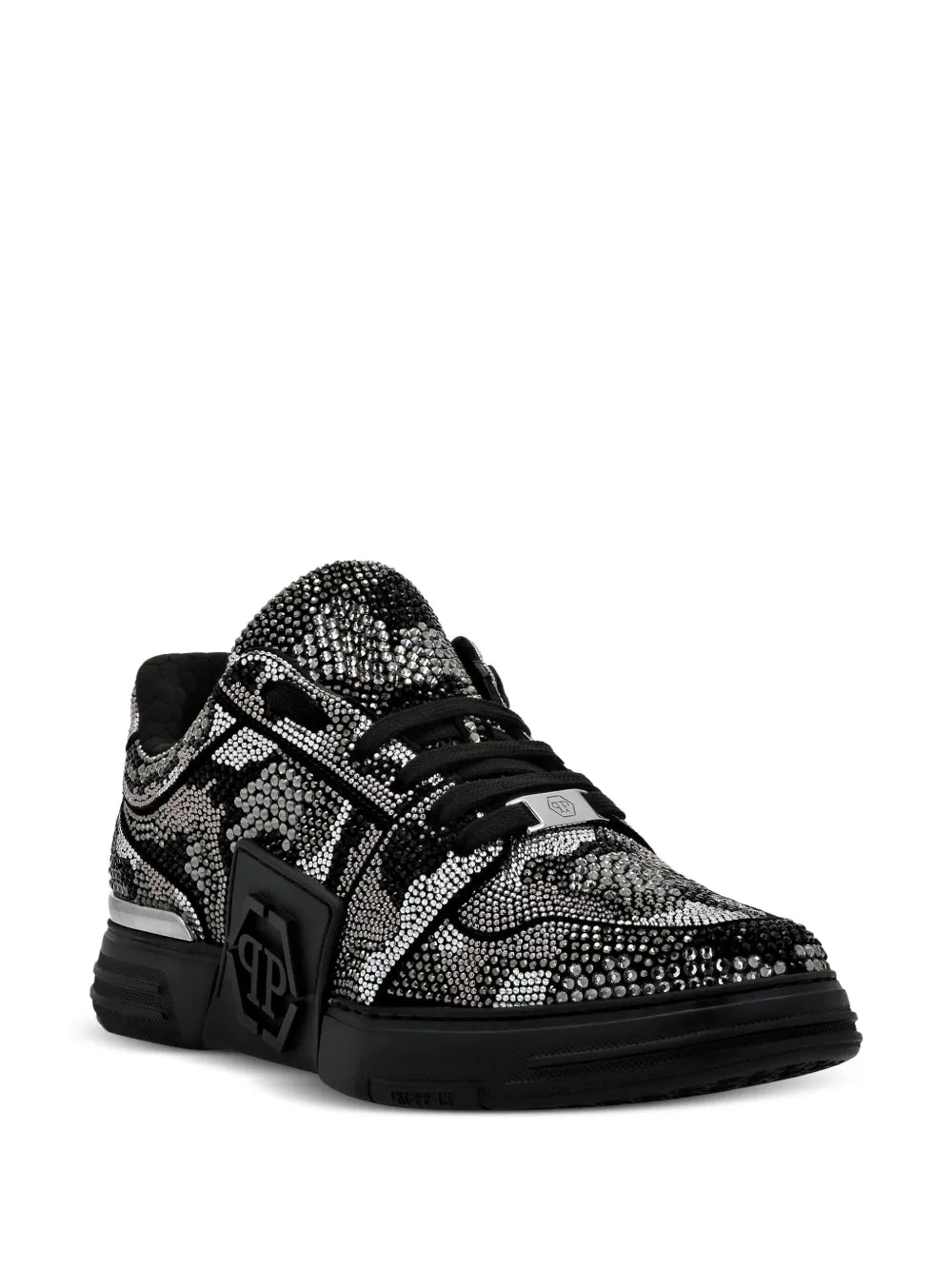 Philipp Plein Crystal Royal Street Embossed-Logo Sneakers